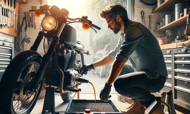 Ilustrasi mengganti oli sepeda motor sendiri. (Foto: PARBOABOA/Yohana)