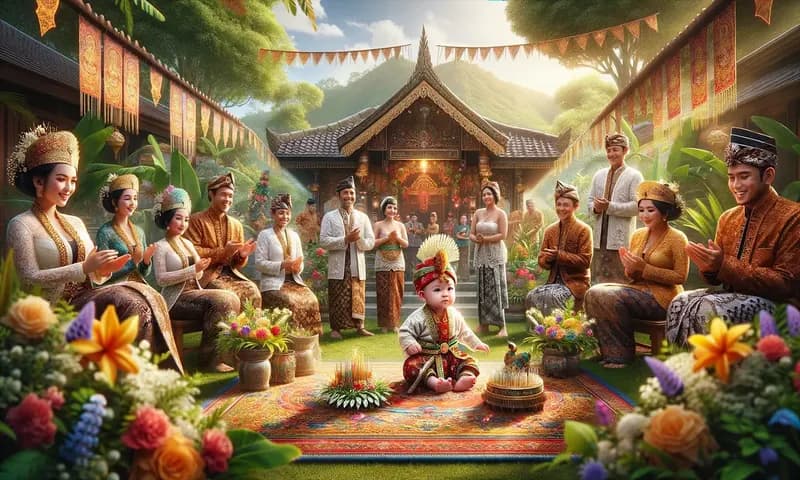 Tedak sinten, tradisi dari Jawa Tengah (Foto: Parboaboa/Krisna)